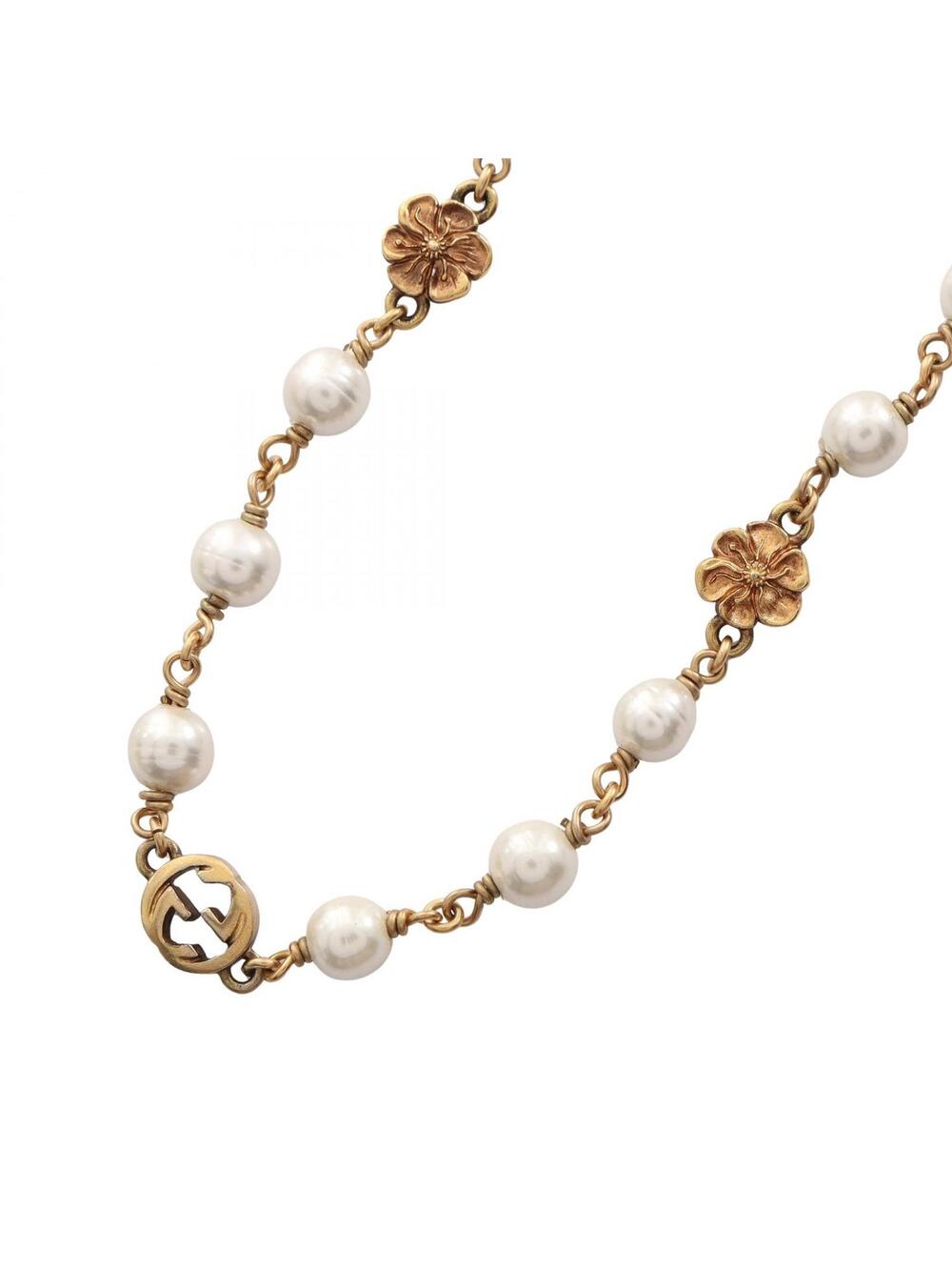 Gucci Interlocking G Flower Necklace #307476G66B